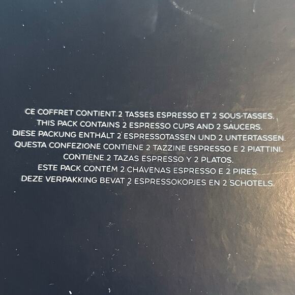 Nespresso View Atelier Design Collection Espresso Set of 2 Glasses + Saucers NIB - Picture 14 of 16